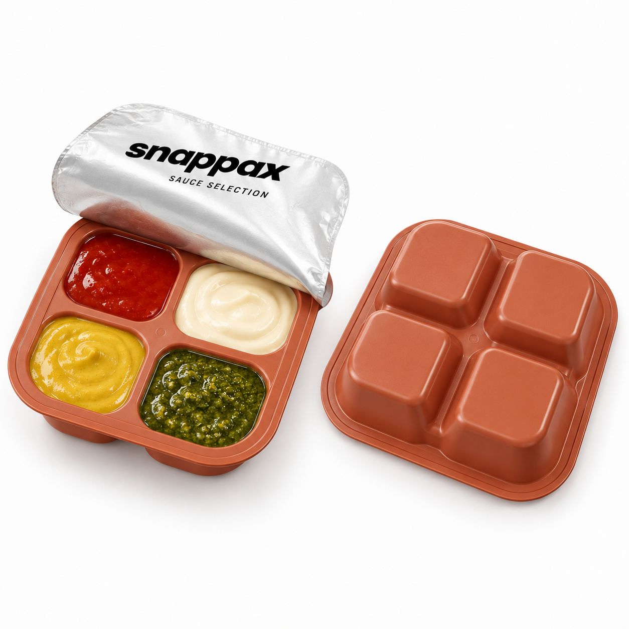 Four-sauce portion tray