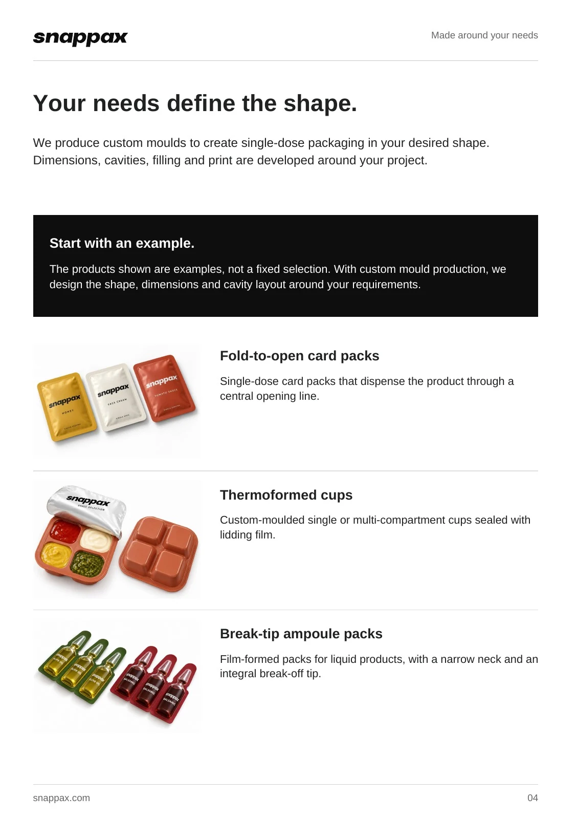 Page 4: Made around your needs
